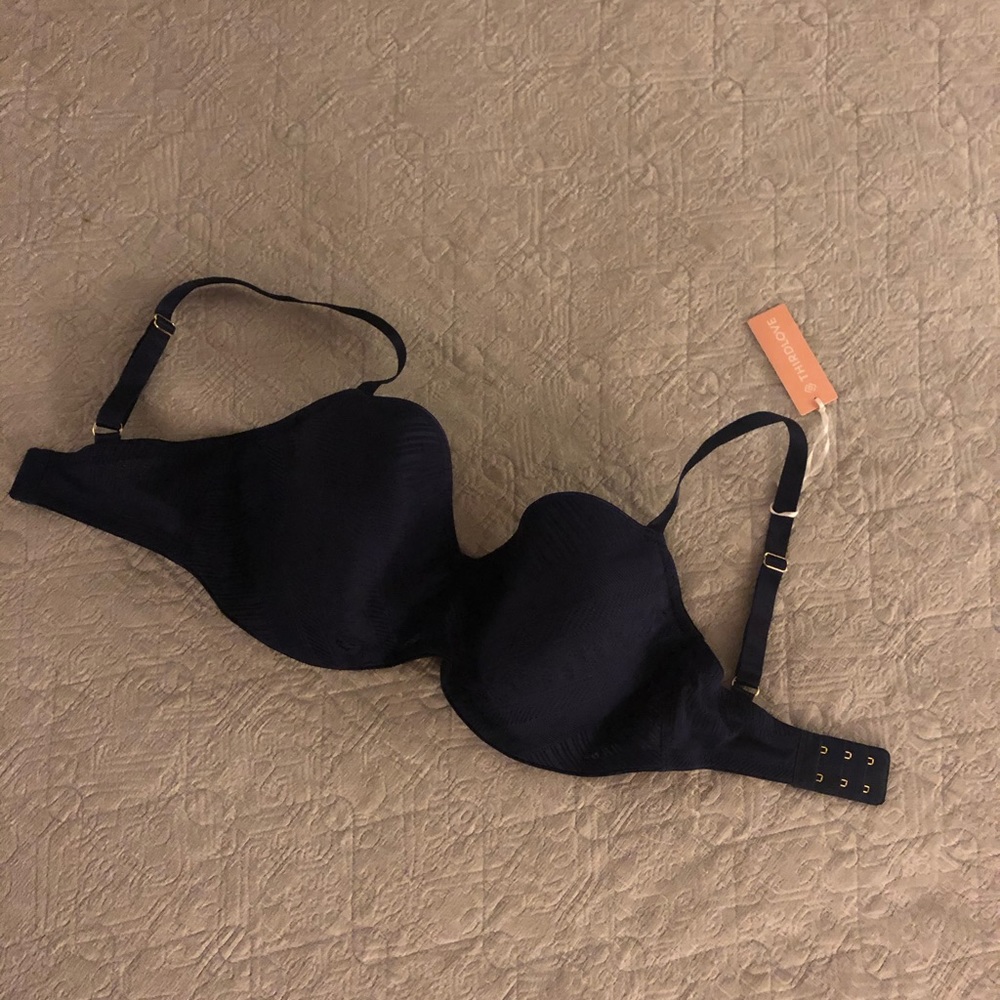 Everyday Lace T Shirt Bra Navy • Third Love